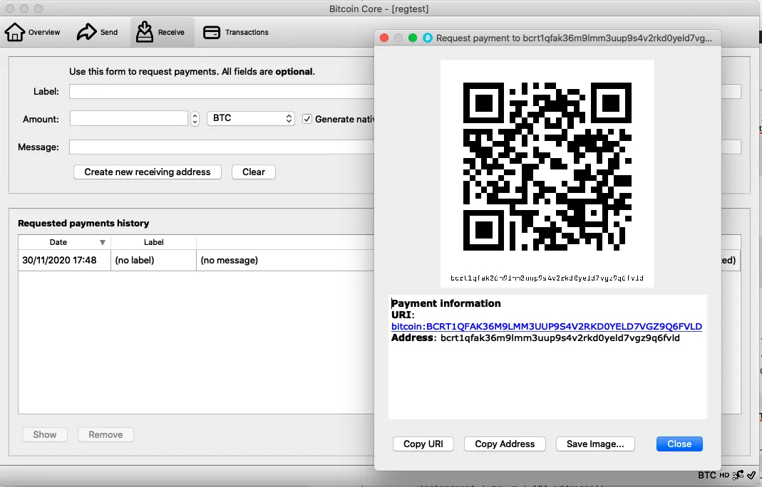 Ottengo l’address dal nodo GUI