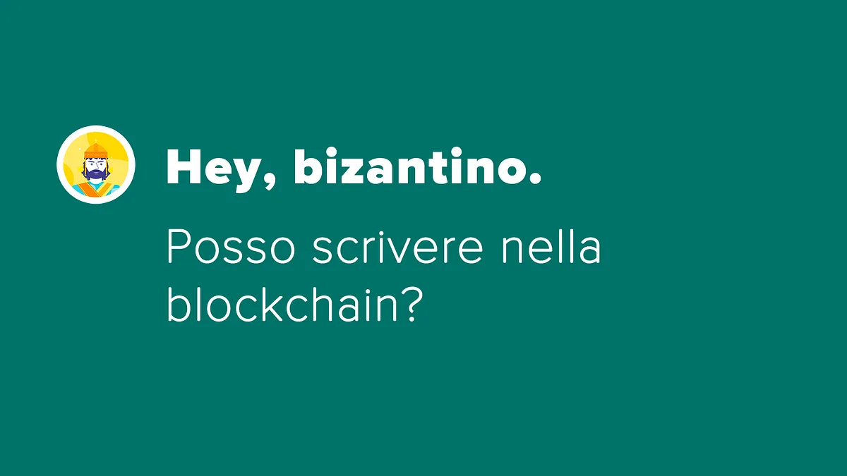 Posso scrivere nella blockchain?